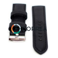 Ремешок для спортивных часов из кожи черный Romiks RB2C-98230xl (RRB-015) - 4